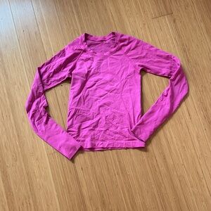 lululemon athletica Long-Sleeve Crew Top in Bright Pink